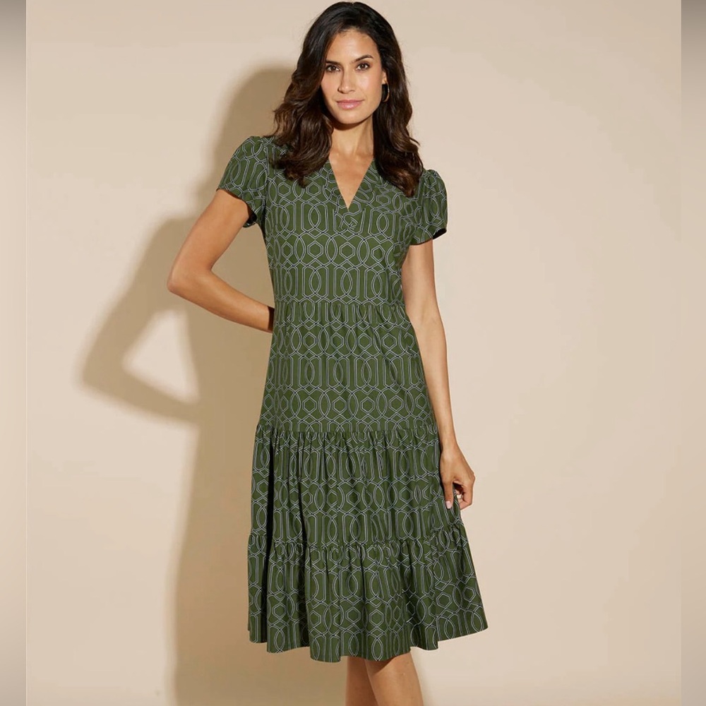 Jude Connally “Libby” Geometric Midi Dress